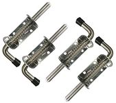 BANCHELLE Spring Latch Pin Shed Latch 304 Stainless Steel for Door Gate Van Container, 4 PCS