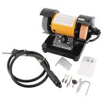 3" Multipurpose Mini Bench Grinder Polisher with 31" Long Flexible Shaft and Accessories, Variable Speed Dial 0-10000 RPM, 110V 150W Single Phase Motor