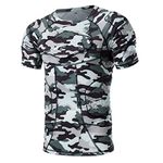 TUOY Men's Padded Compression Shirt Protective Shirt Rib Chest Protector for Football Paintball Baseball