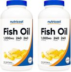 Nutricost Fish Oil 1000mg (560mg of Omega-3), 240 Softgels (2 Bottles)