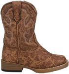 Roper Scout Square Toe Basic Cowboy Boot (Infant/Toddler/Little Kid/Big Kid), Tan, 8 Toddler