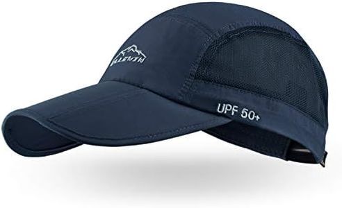 ELLEWIN Baseball Cap Quick Dry Travel Hats UPF50+ Cooling Portable Sun Hats for Sports Golf Running Fishing Outdoor Research with Foldable Long Large Bill, A-dark Blue, M-L-XL