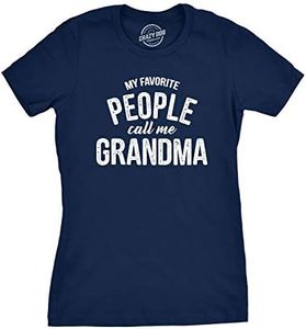 Womens My Favorite People Call Me Grandma T Shirt Funny Mothers Day Tee Ladies Funny Womens T Shirts Mother's Day T Shirt for Women Funny Grandma T Shirt Navy M