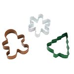 Wilton Cookie Cutters 3/Pkg-Tree, Gingerbread Man & Snowflake