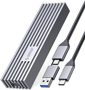 ORICO Case SSD M.2 NVMe Adattatore a 10Gbps USB3.2 Gen2 USB-C PCIe per NVMe M-Key/M+B Key SSD 2230/2242/2260/2280, Upgrade M2 ​​SSD Enclosure in Alluminio (Gilet di Raffreddamento, UASP, 4 TB)-M232GY