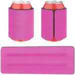 Desing Wish 12oz Standard Can Cooler Sleeve Cover Non-slip Drinks Cans/Bottles/Cups Sleeves Holder Strong Spring Slap Band Wrap for Beer/Soda/Ice Beverage 12oz and Above - 3 Pack (Rose)