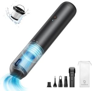 Baseus A3 Lite 12kPa Cordless Car Vacuum & Air Blower, USB-C Fast Charge, Single Touch Empty, 4-in-1 Inflator for Tires, Swim Rings, Mattress, High Power Handheld Cleaner ? 18 Month Warranty