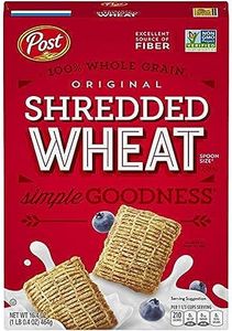 Post Original Shredded Wheat, Whole Grain, Non-GMO, Heart Healthy Breakfast Cereal, Box, 16.4 Ounce (Pack of 6)