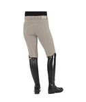 Artist Unknown Women's Euro Melange Zip Front Knee Patch Cotton Breeches, Neutral Beige, 36