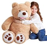 EARTHSOUND Giant Teddy Bear Stuffed Animal - Large Plush Toy Big Soft Toys - Huge Life Size Jumbo Cute Oversized Fat Bears Animals - Gifts for Girls Boys Kids Girlfriend (Brown, 39 inches)