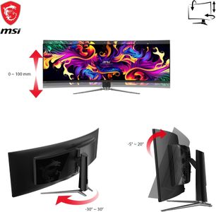 MSI MPG 49" QD-OLED Gaming Monitor – Ultra-Wide Curved Display