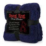 Snug Rug Special Edition Luxury Sherpa Fleece Throw Blanket (Navy Blue)