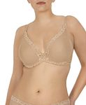 Natori Women's Feathers Contour Plunge Bra, Cafe, 32G