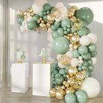 Sage Green Gold Balloons Garland Kit,Olive Green Gold Confetti Blush Balloons Arch for Birthday Baby Shower Bridal Shower Engagement Wild One Party Décor…… Brand: Vanjehou