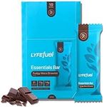 Meal Replacement Bar by LyfeFuel - Vegan Protein Bar Packed with Organic Superfoods, Fiber & 21 Essential Nutrients from 100% Plant Based Whole Foods (Fudgy Brownie - Box of 10) Gluten Free, Paleo