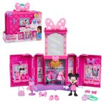 Disney Junior Minnie Mouse Sweet Reveals Glam & Glow 18-Piece Playset with Storage, Color Changing, Lights and Sounds, Dress Up Jewelry, Kids Toys for Ages 3 Up by Just Play