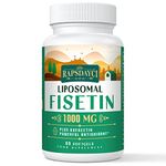 Liposomal Fisetin with Quercetin - High-Potency 1000mg Combo Antioxidant Supplement for Optimal Health - 60 Softgels Per Bottle (Pack of 1)