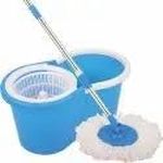 Kitchen Art 360° Spin mop with Bucket for Floor Cleaning (MOP Bucket with 1 REFILER) Multicolour