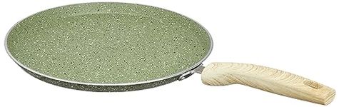 amazon basics Granite Finish Non Stick Induction Base Dosa Tawa 28cm - Granite Finish Olive Green