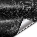 VViViD+ Black Stealth Small Patternless Camouflage Vinyl Wrap Roll (25ft x 5ft)