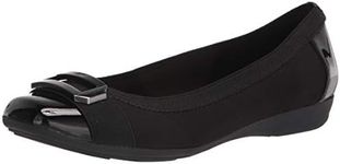 Anne Klein Women's Uplift Ballet Flat, Black, 10.5