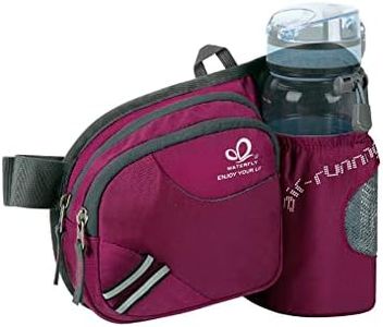 WATERFLY Fanny Pack Waist Bag: Waist Pack for Women Men with Water Bottle Holder Hiking Fanny Pack for Running Walking DogWalking Travel Cycling