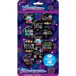 Amscan 391650 Disco Fever 70's Party Button Pins Accessory, One Size, Multicolor, 10ct