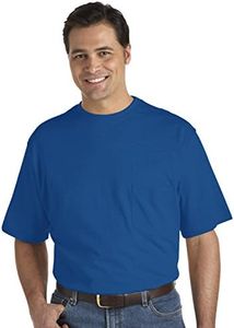 Harbor Bay by DXL Men's Big and Tall Moisture-Wicking Pocket T-Shirt Nautical Blue 5XLT
