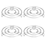 PNJB, Hot Pan Pot Stands - Stainless Steel Round Trivet Holder Kitchen New, Table Ring, Kitchen Heat Resistant Hot Pan Round Steamer Rack, Holder For Kitchen Accessories, (4)