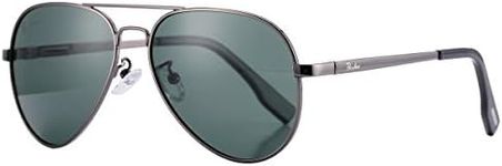 Pro Acme Small Sunglasses Small Face Polarized Pilot Sunglasses for Men and Women (Gunmetal Frame | G15 Lens)