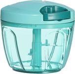 CLVJ Handy Chopper, Vegetable Fruit Nut Onion Chopper, Hand Meat Grinder Mixer Food Processor Slicer Shredder Salad Maker Vegetable Tools (750ml, Green)