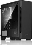 Zalman - S3 - ATX Mid-Tower PC Case - Tempered Glass Side Panel - 3x Case Fan 120mm Pre-Installed, Black