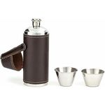 Kikkerland Leather Flask