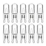 G9 Halogen Light Bulbs 230V 28W Dimmable, 370LM Warm White 2700K, 360° Beam Angle, No Flicker, G9 Halogen Capsule Bulbs for Cooking Lighting, Wax Lamp, RV Light, Chandelier and Ceiling Lights, 10 Pack