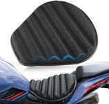 SKYJDM Wavy Motorcycle Seat Cushion, Large 3D Honeycomb Structure Pressure Relief & Breathable Motorcycle TPE Gel Seat Pad for Long Rides