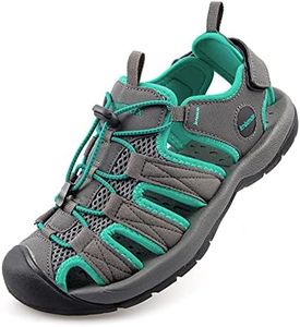 Knixmax Sandali Sportivi Estivi Donna Traspirante All'aperto Antiscivolo Escursionismo Scarpe da Trekking Passeggiata Arrampicata Verde EU41