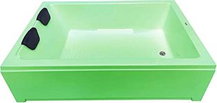 MADONNA Phoenix 6 Feet Portable Freestanding Acrylic Bathtub For Adults with Front Panel - Green