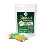 Nirdosh Natural Pre Wrap Leaf Rolls, 95 MM- XL, 6 Rolls (Pack of 1), Organic Pre Rolled Slim Sized Cones with Corn Husk Filter, Made with Ebony Leaf, Tobacco-Free