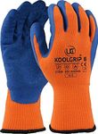 UCi KOOLgrip™ Thermo-Star Latex Palm Coated Thermal Cold Winter Grip Gloves (9 - Large, Orange)