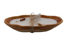 Handcrafted Outdoor Scented, Citronella/Camphor, 6 Wick, Natural soy Wax, Wooden Bowl Candle, Outdoor