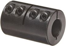 Climax Metals ISCC-062-062 Black Oxide Plated Mild Steel Clamping Coupling, 5/8" x 5/8" Bore, 1-5/16" Outside Diameter, 2" Length, #10-32 x 1/2" Clamp Screw