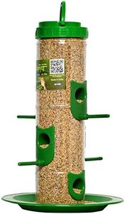 Skybeings Plastic Bird Feeder For Bird Food Large 1 Piece_Green