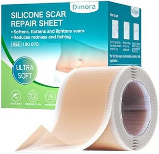 Dimora Waterproof Silicone Scar Sheets, Medical Grade Hypoallergenic Silicone Tape for Surgical Scars, C Section, Tummy Tuck, Keloid Treatment, 4 cm x 1.5m