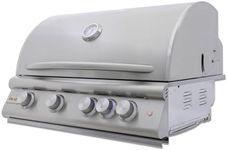 Blaze Premium LTE+ 40-Inch 5-Burner Built-In Natural Gas Grill W/Rear Infrared Burner & Lift-Assist Hood - BLZ-5LTE3-NG, Stainless Steel