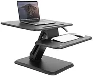 Mount-It! Standing Desk Converter, Compact Small 25” Adjustable Desktop Standing Desk - Sit to Desk Riser, Manual Lift with Gas Spring for Home Laptop, Office Standing Computer Desks