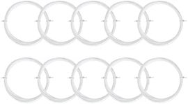 PATIKIL 10M Badminton Racket String, 10 Pack Durable Nylon Racquet Replacement Lines Thread Wire High Elastic for Badminton Training, White