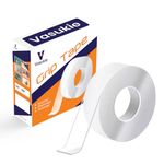 Vasukie Nano Tape Double Sided Tape, Multipurpose Silicon Tape, Transparent Adhesive for Walls Washable, Reusable, Strong Sticky Wall Tape (3 Meter) (Pack of 1)