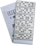 Bingosupermarket Bingo Tickets 600 Pad 6 To a Sheet 1-90 Perforated (Grey), BIN5517