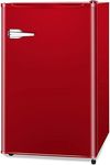 LHRIVER Mini Freezer Compact Upright Freezer, 2.3Cu.ft Small Freezer with Handle, Removable Shelves, Adjustable Thermostat, Low Noise Deep Freezer for Apartment, Home, Office, Red