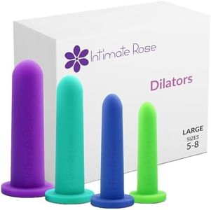 Intimate Rose Large 4-Pack Silicone Dilators for Women & Men, Sizes 5-8